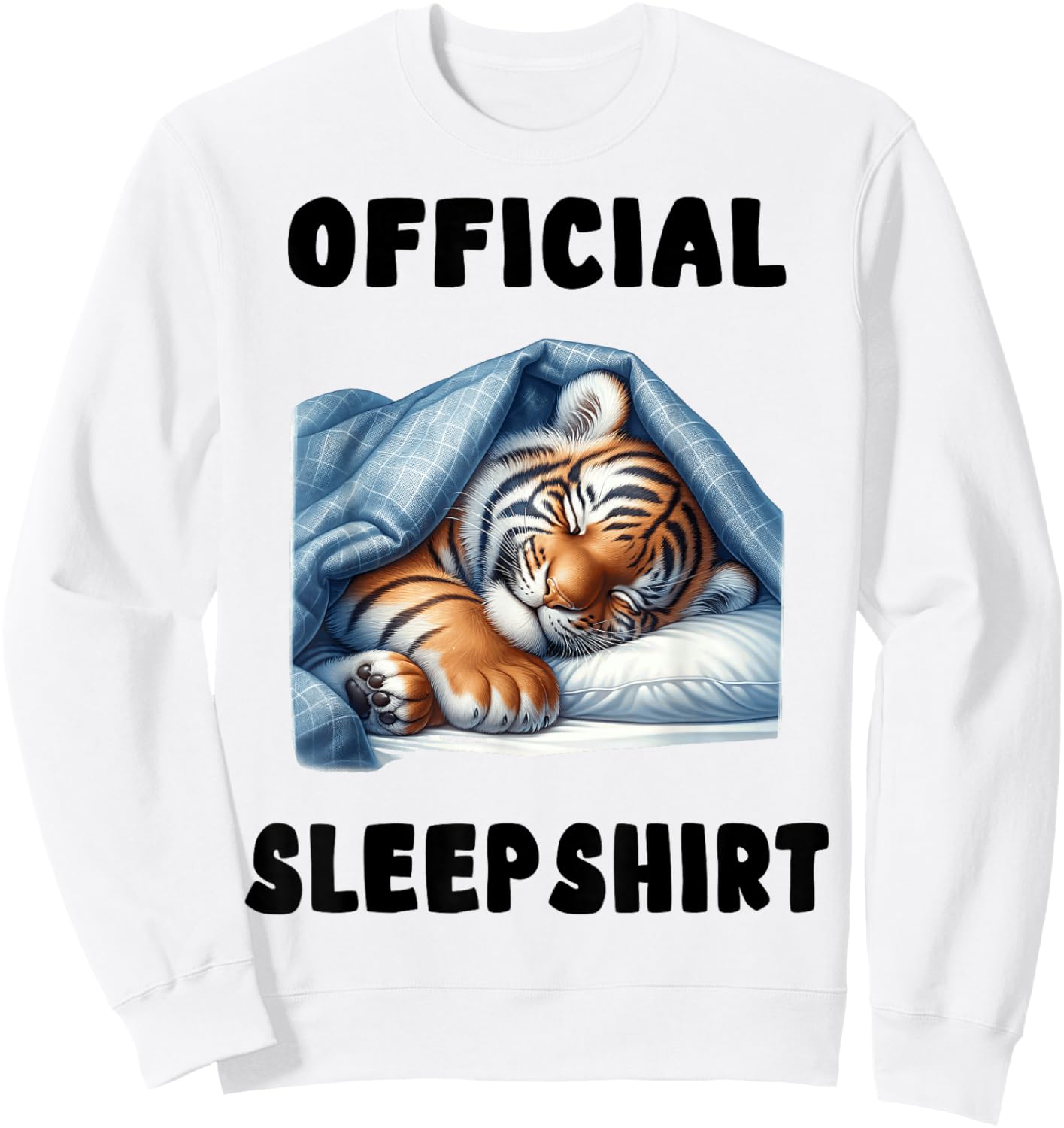 Tiger - Official Sleepshirt Pajamas Nightgown Sweatshirt - Sweatshirt | White