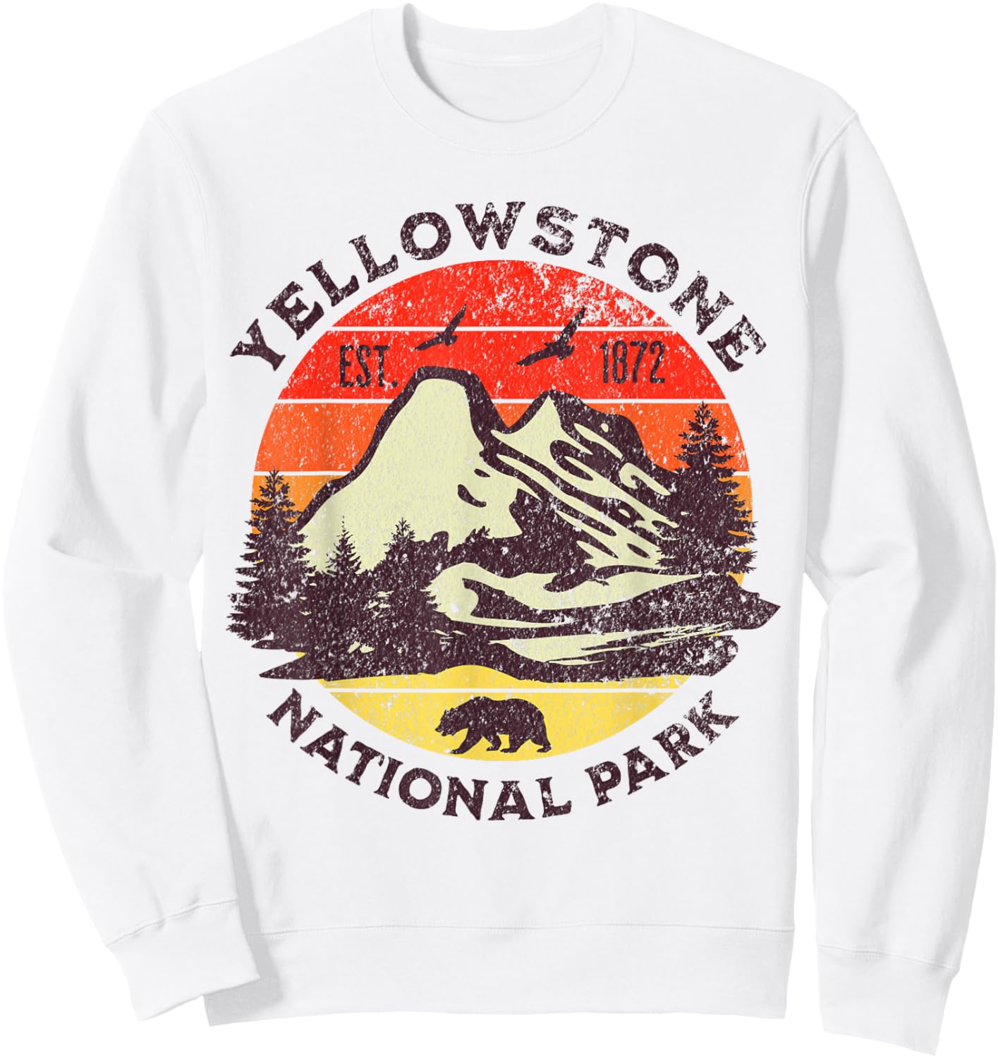 Yellowstone National Park Sweatshirt - Sweatshirt | White