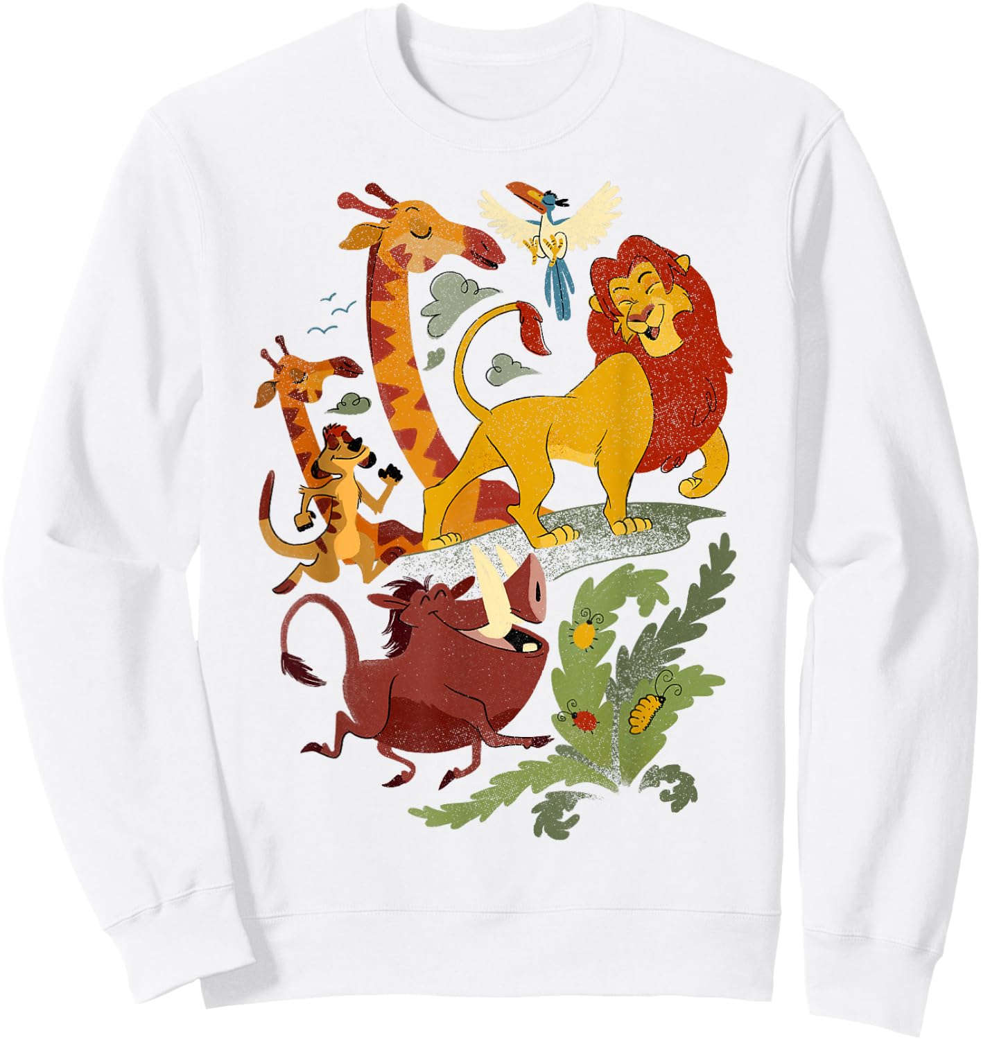 Disney Lion King Friends Animated Portrait Sweatshirt - Sweatshirt | White