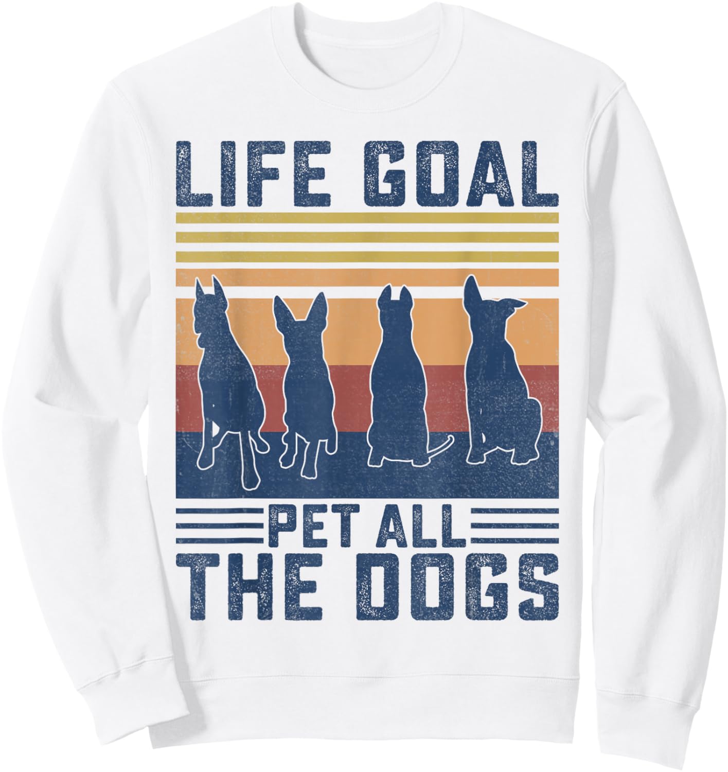 Life Goal Pet All The Dogs Kids Funny Dog Sweatshirt - Sweatshirt | White