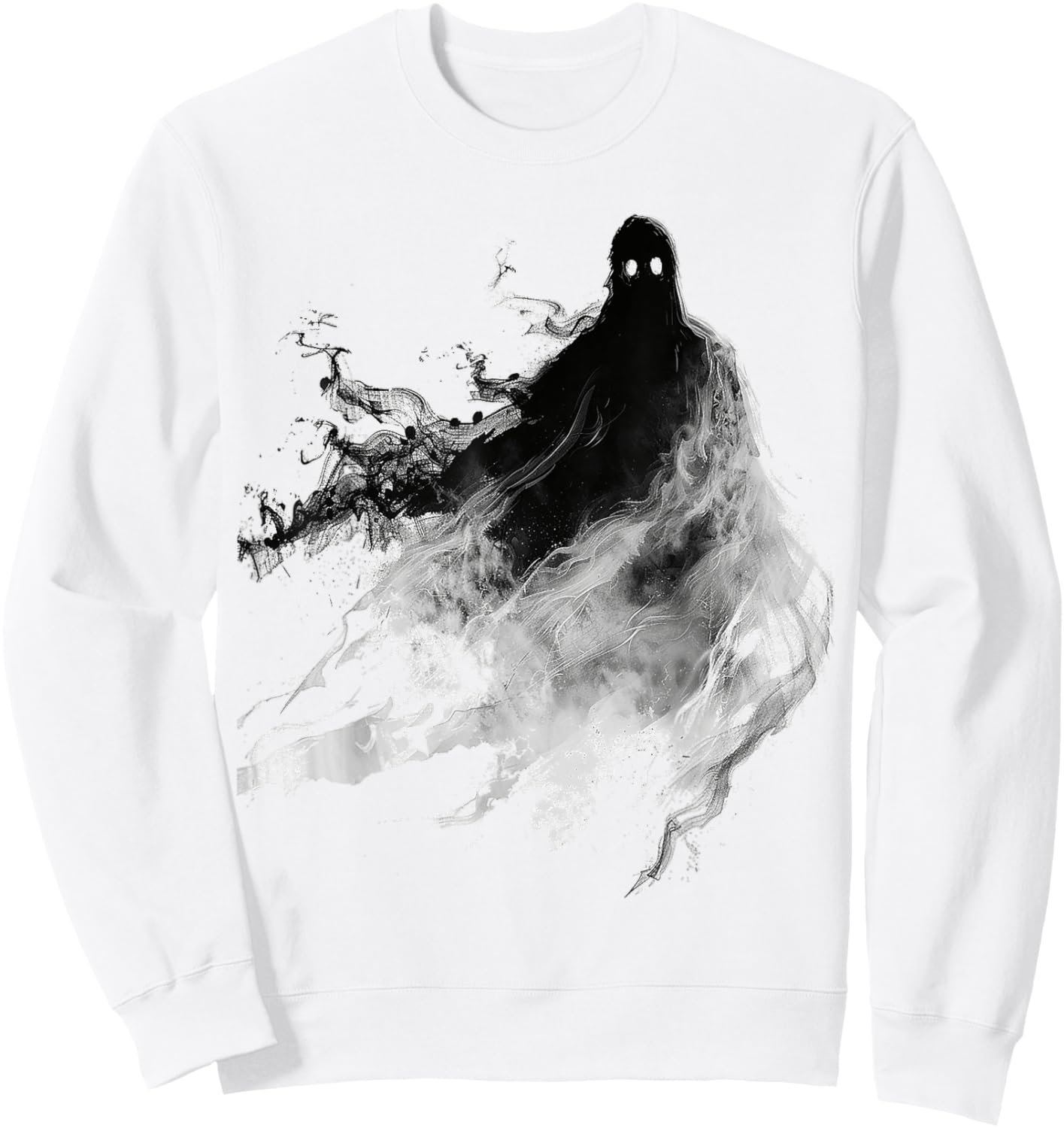 Ghost Spirit Halloween Spooky Art Ghost Sweatshirt - Sweatshirt | White