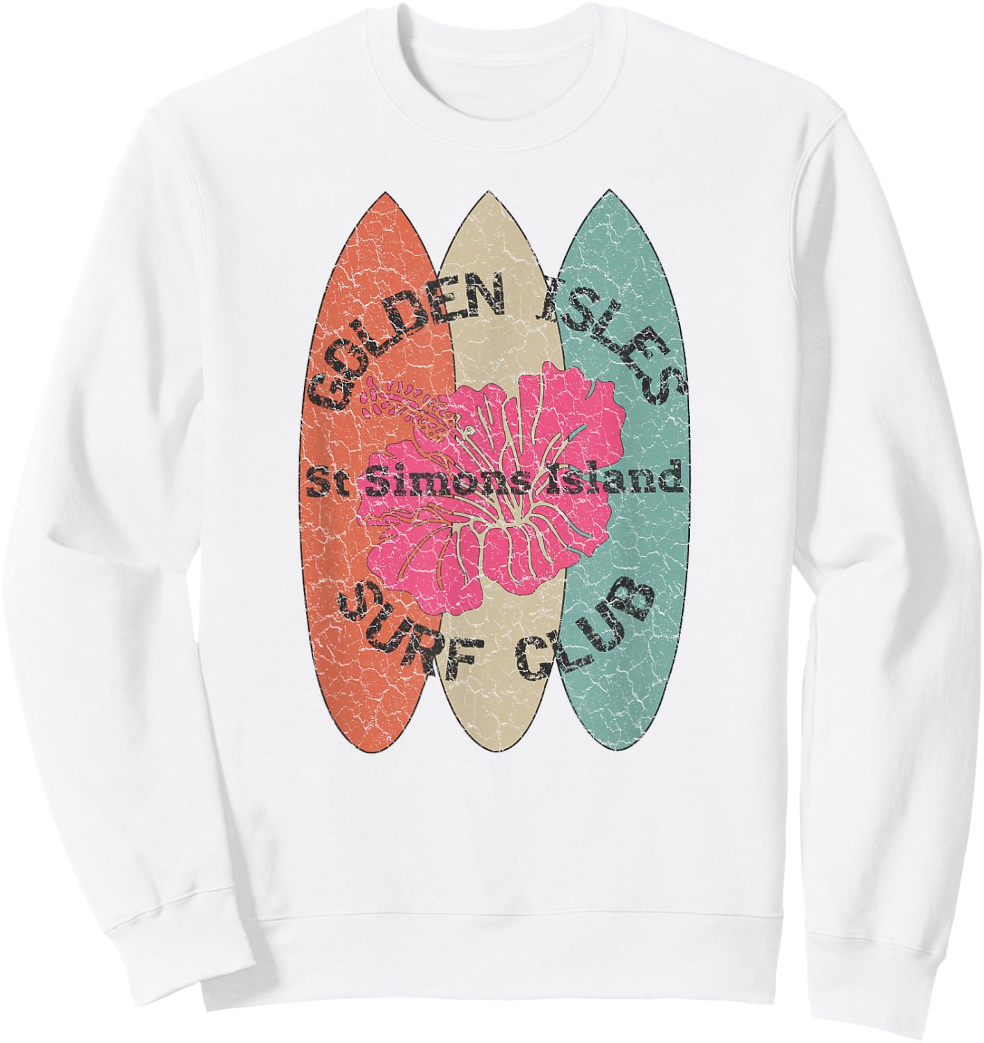 Golden Isles Surf Club St. Simons Island, Georgia Sweatshirt - Sweatshirt | White