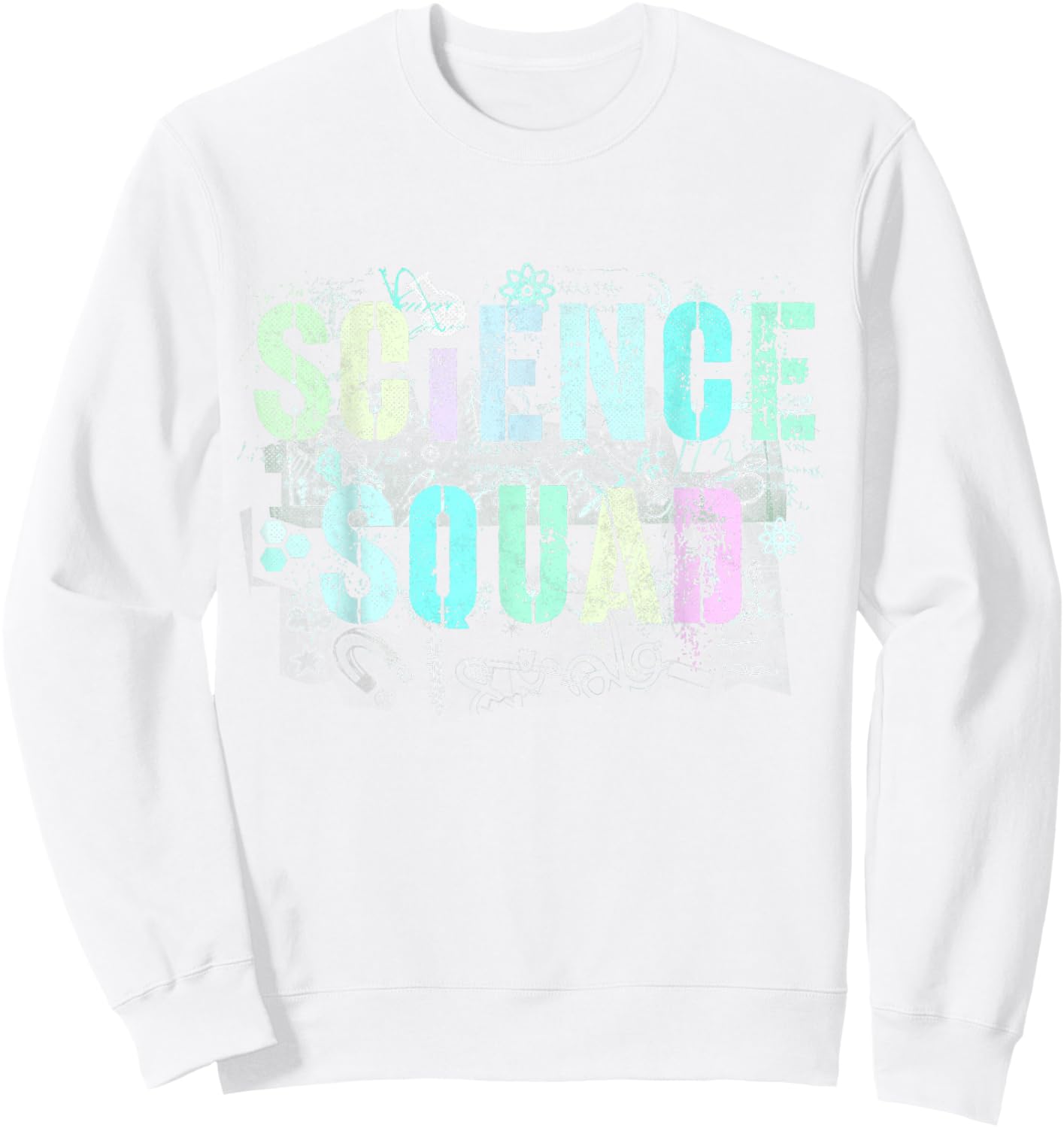 Vintage SCIENCE SQUAD Technology Teacher Team STEM Chemistry Sweatshirt - Sweatshirt | White