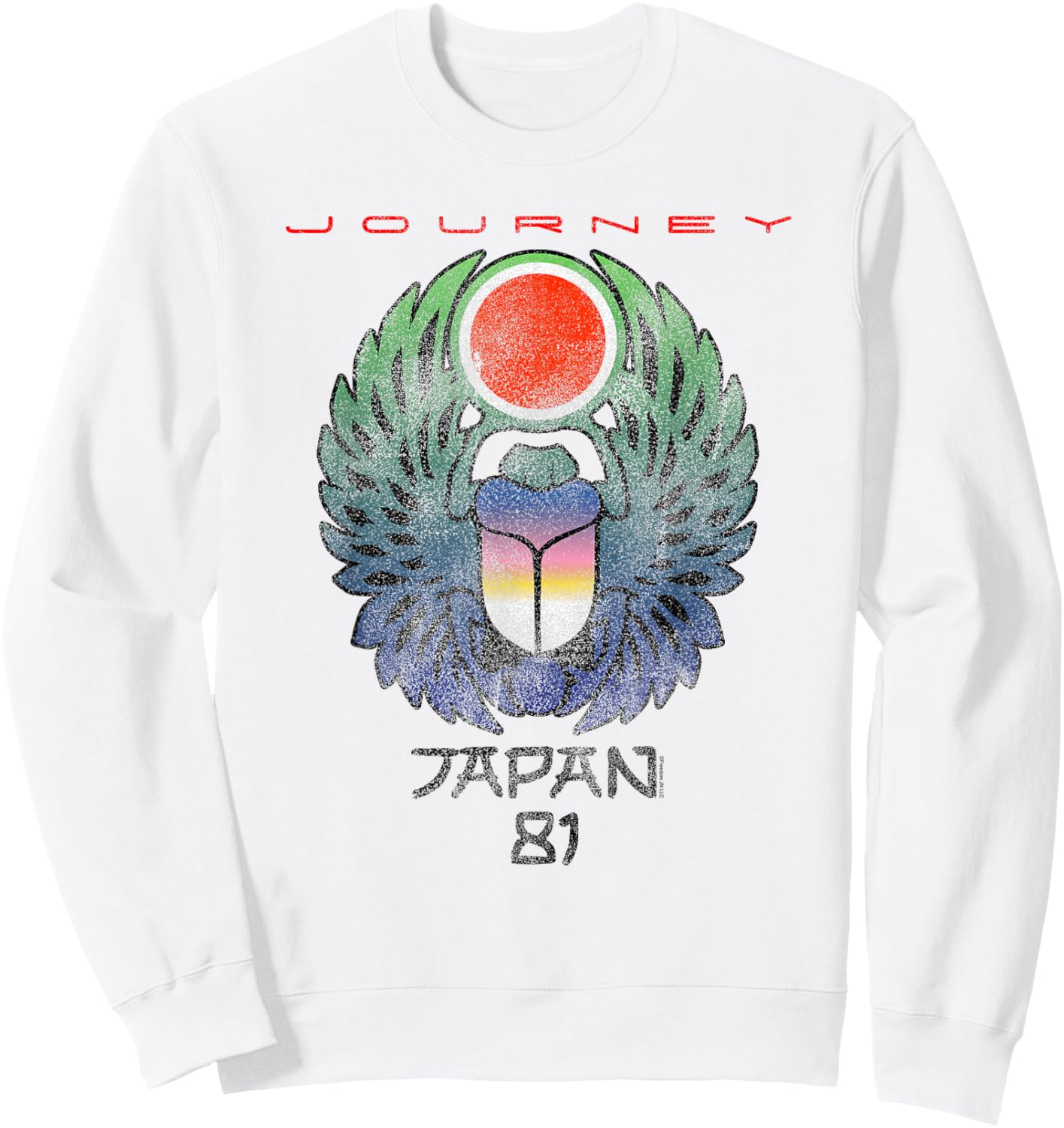 Journey Japan 1981 Scarab Beetle Music Sweatshirt - Sweatshirt | White