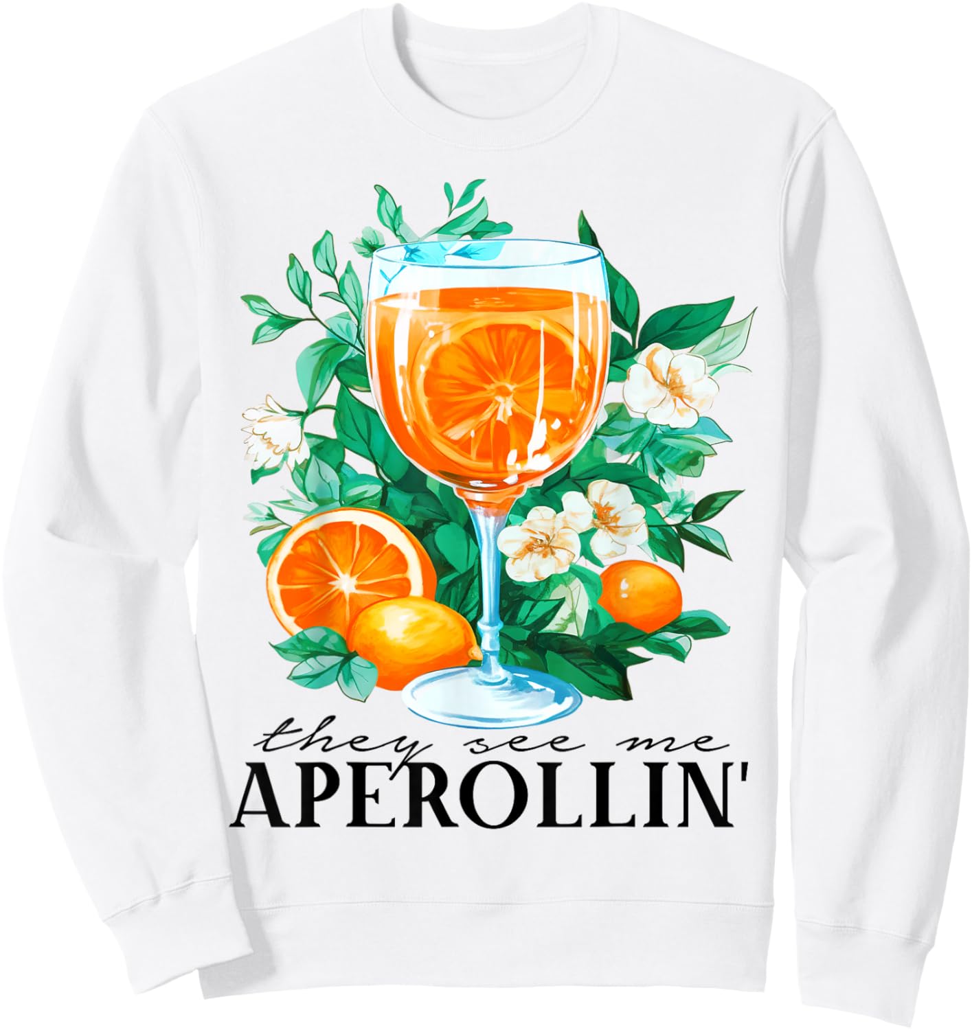 They See ME APEROLLIN' X La Dolce Vita Summer & Spritz Club Sweatshirt - Sweatshirt | White