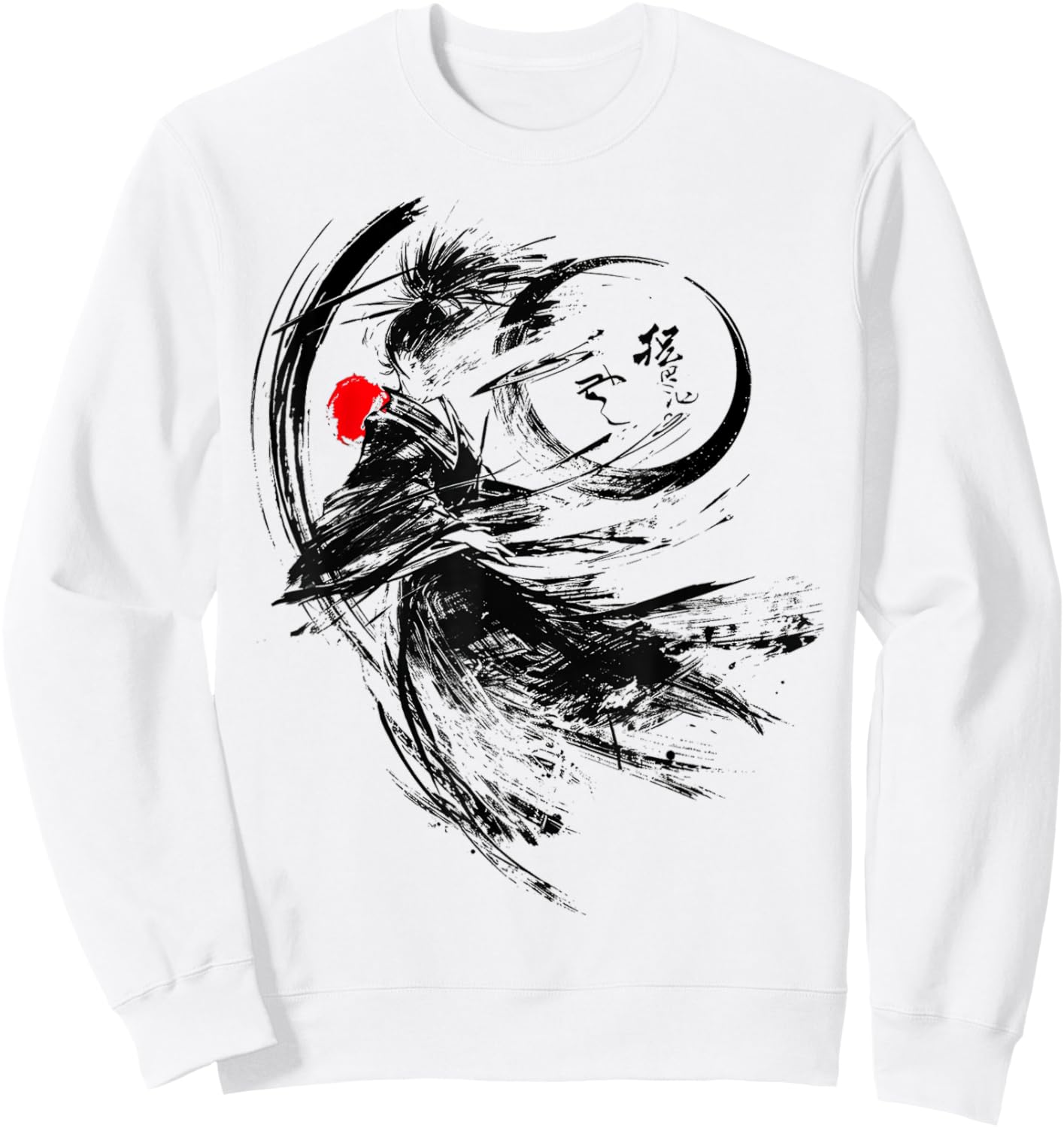 Anime Abstract Art Human Men Drawing Graphic Anime Sweatshirt - Sweatshirt | White