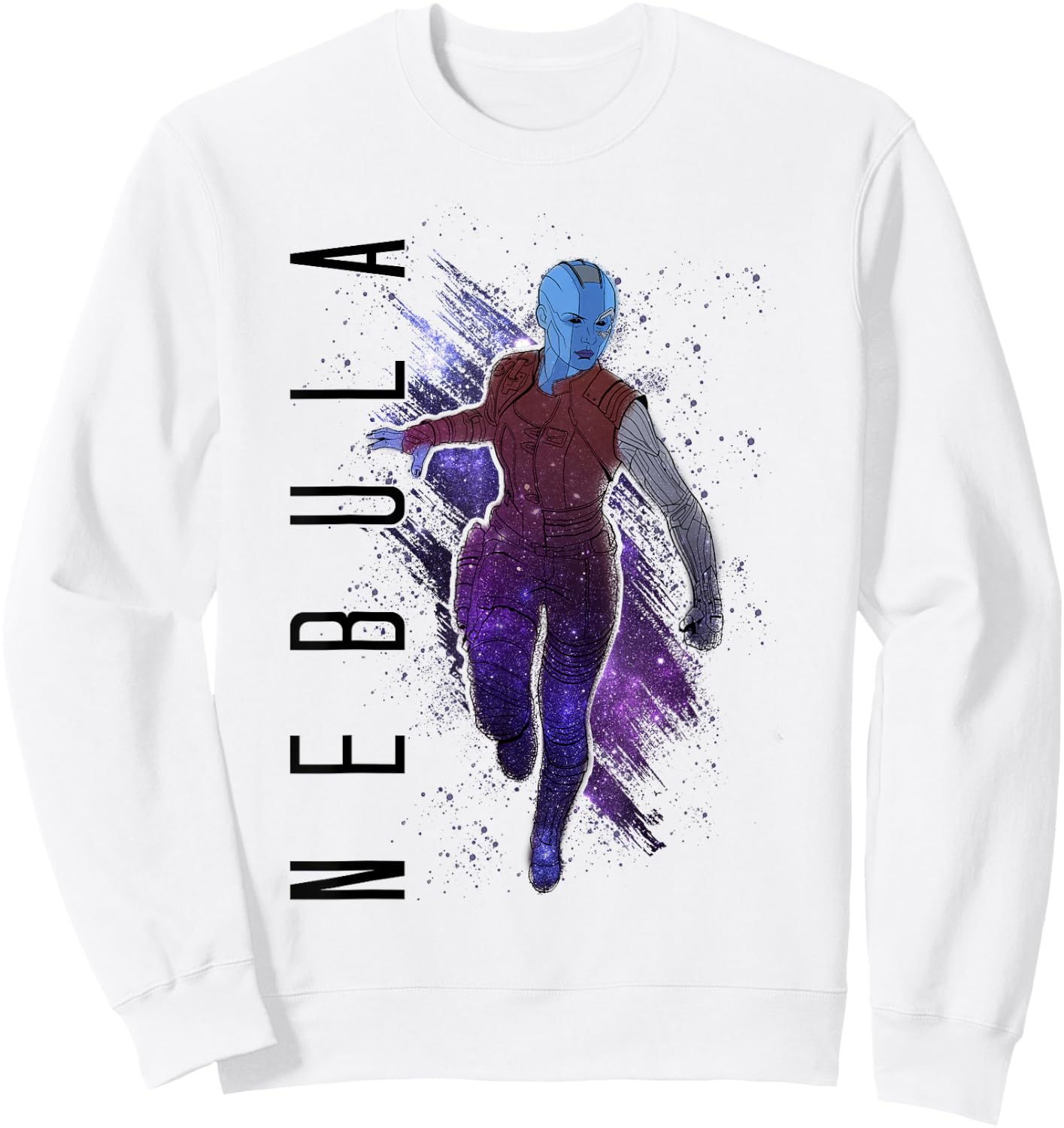 Marvel Avengers Endgame Nebula Galaxy Painted Sweatshirt - Sweatshirt | White