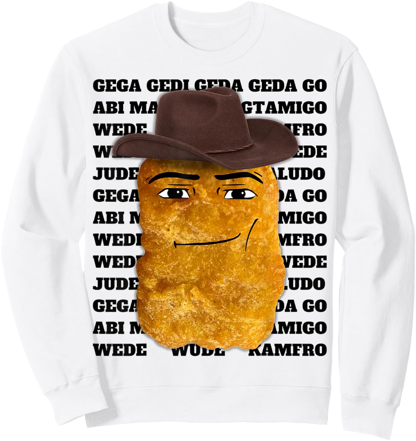 Cowboy Chicken Nugget Sweatshirt - Sweatshirt | White