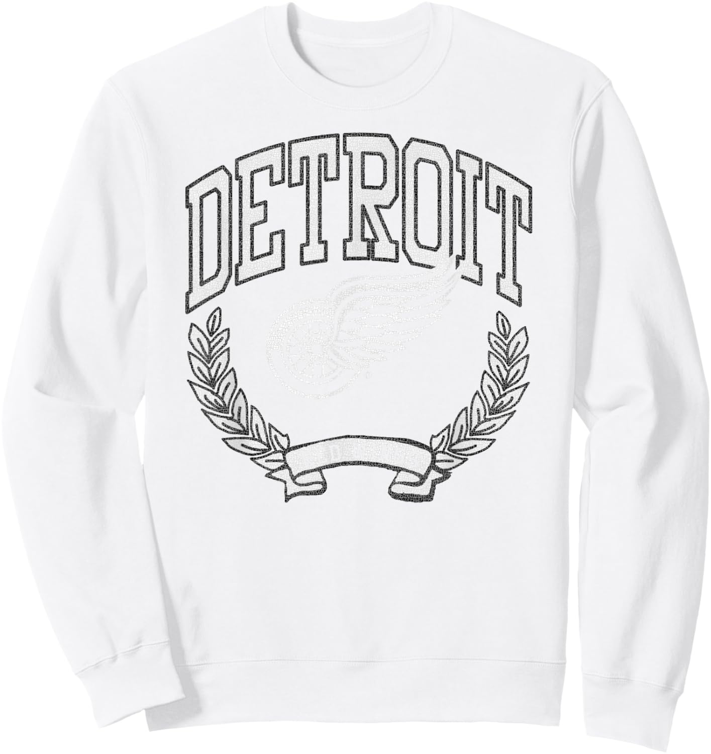 Detroit Red Wings Vintage Victory Red Officially Licensed Sweatshirt - Sweatshirt | White