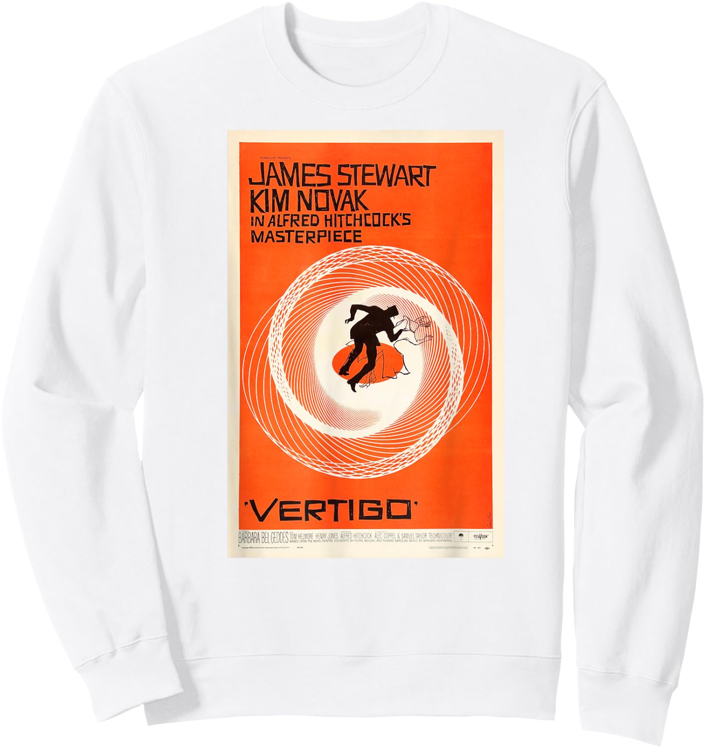 Vertigo Movie Poster Sweatshirt - Sweatshirt | White