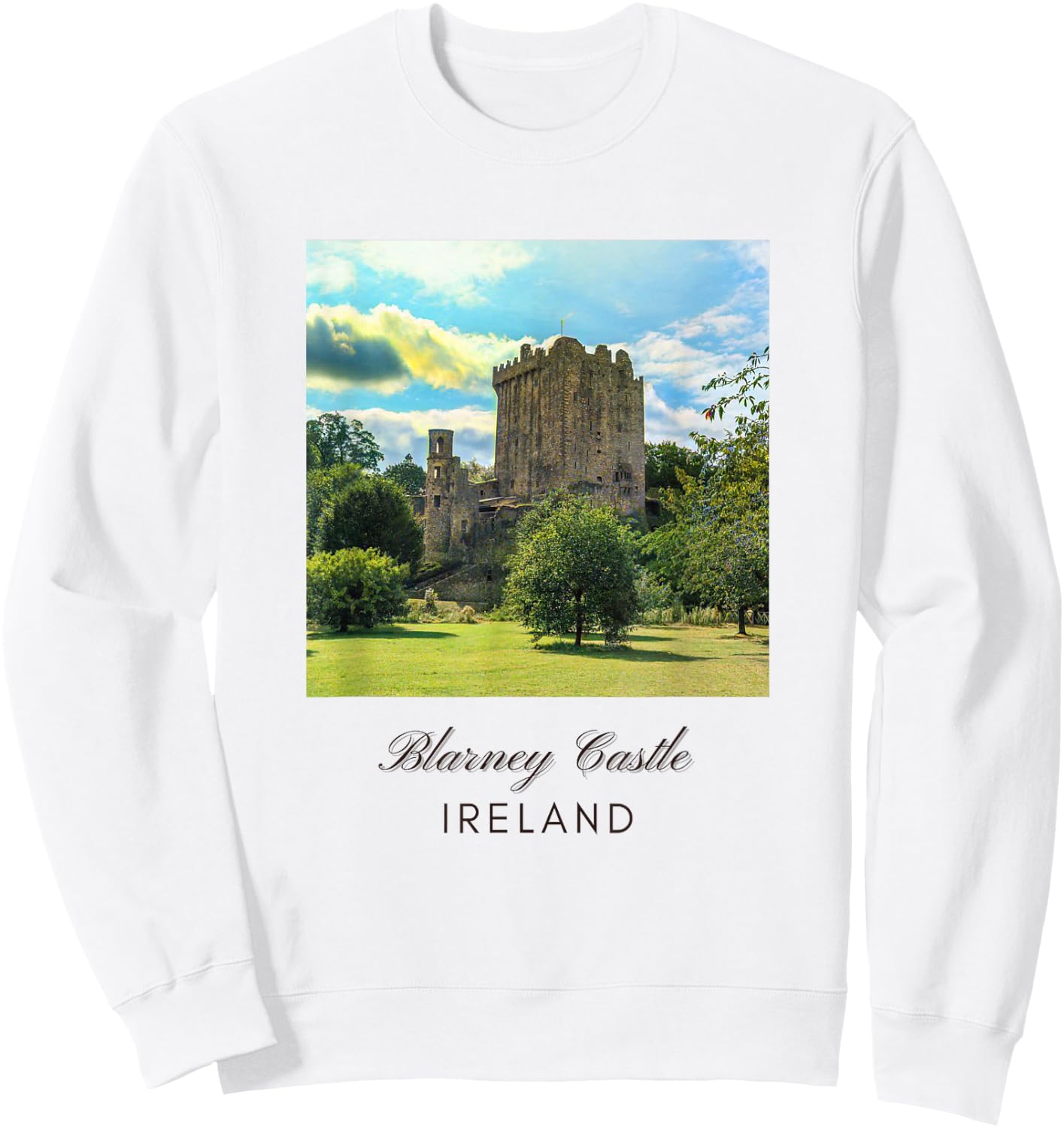 Blarney Castle - Ireland Sweatshirt - Sweatshirt | White