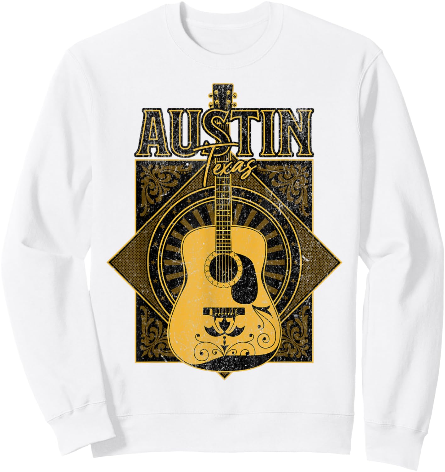 Austin Texas Travel Vintage Sweatshirt - Sweatshirt | White