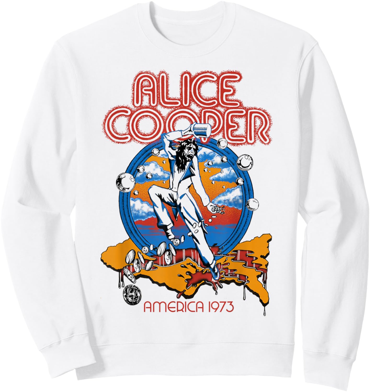 Alice Cooper – America 73 Sweatshirt - Sweatshirt | White