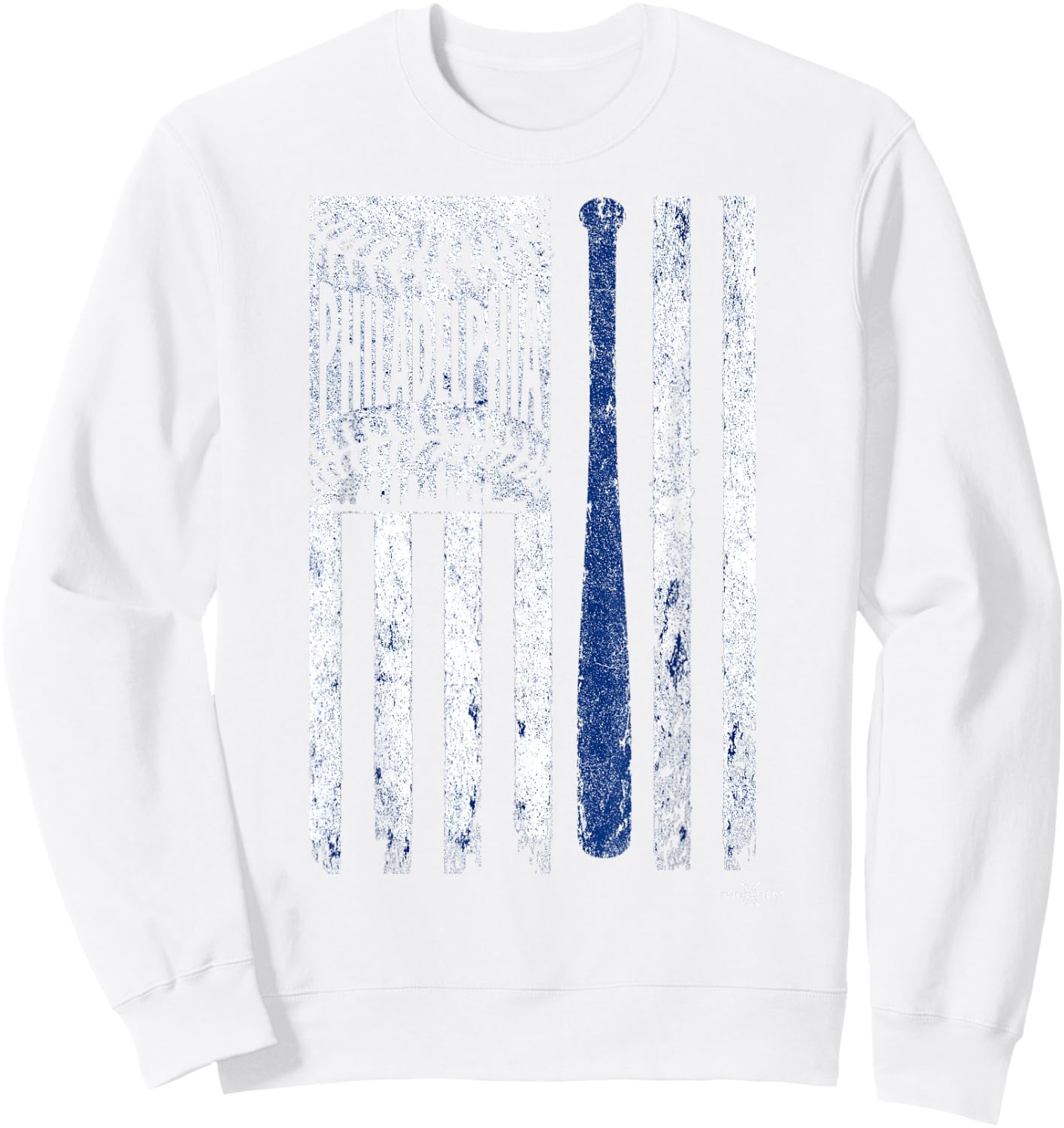 The Vintage Philadelphia Baseball Flag | Patriotic Baseball Kids Men Sweatshirt - Sweatshirt | White