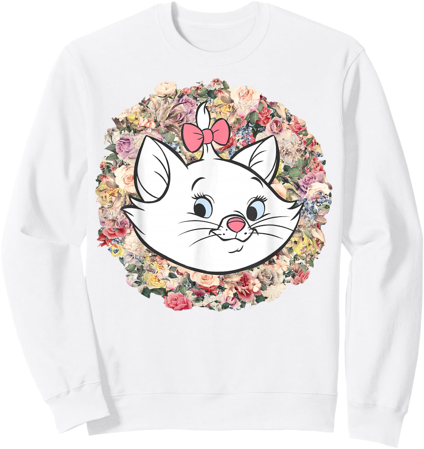 Disney The Aristocats Marie Floral Portrait Sweatshirt - Sweatshirt | White