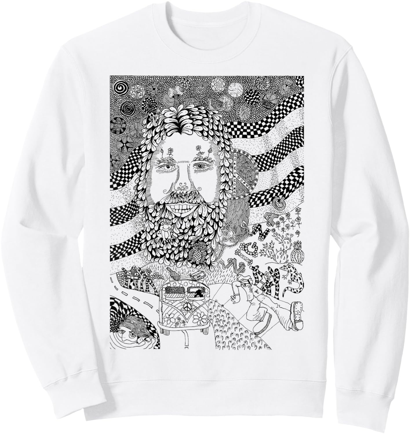 Zig Zag Man Sweatshirt - Sweatshirt | White