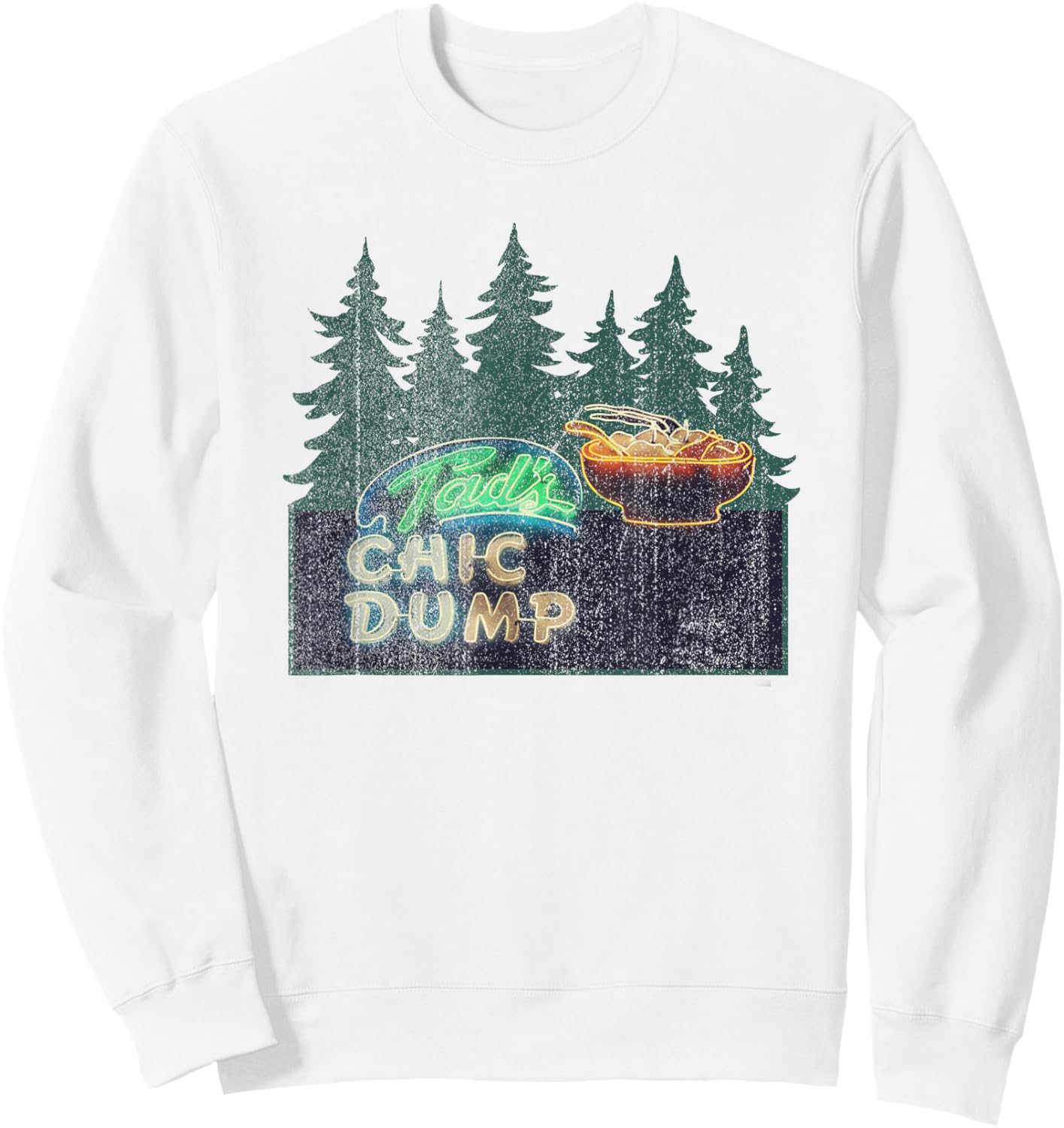 Tad's Chic Dump Funny Food Tad Chicken Dumpling Sweatshirt - Sweatshirt | White