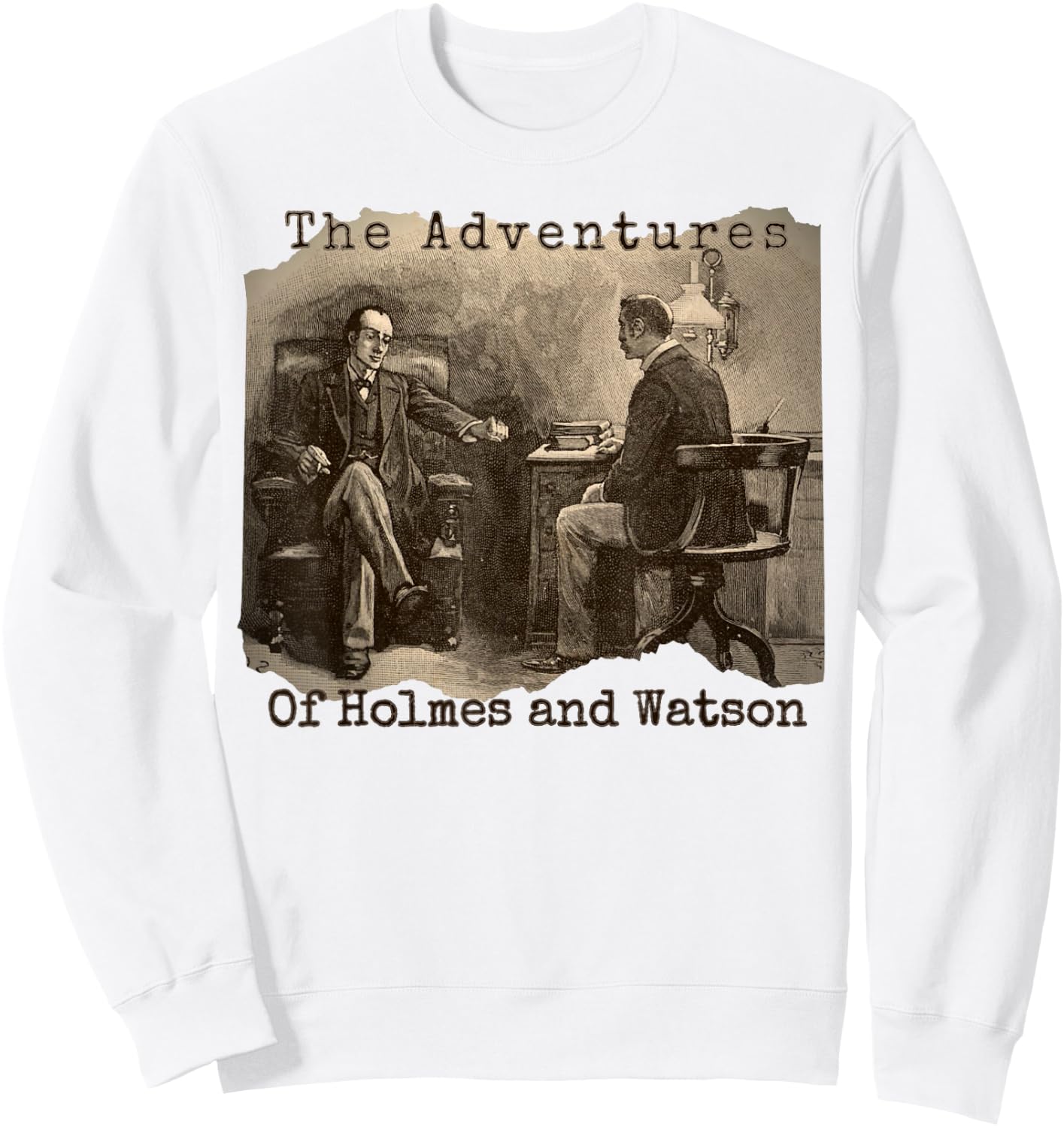 Adventures of Holmes and Watson - Sherlock Holmes Mystery Sweatshirt - Sweatshirt | White