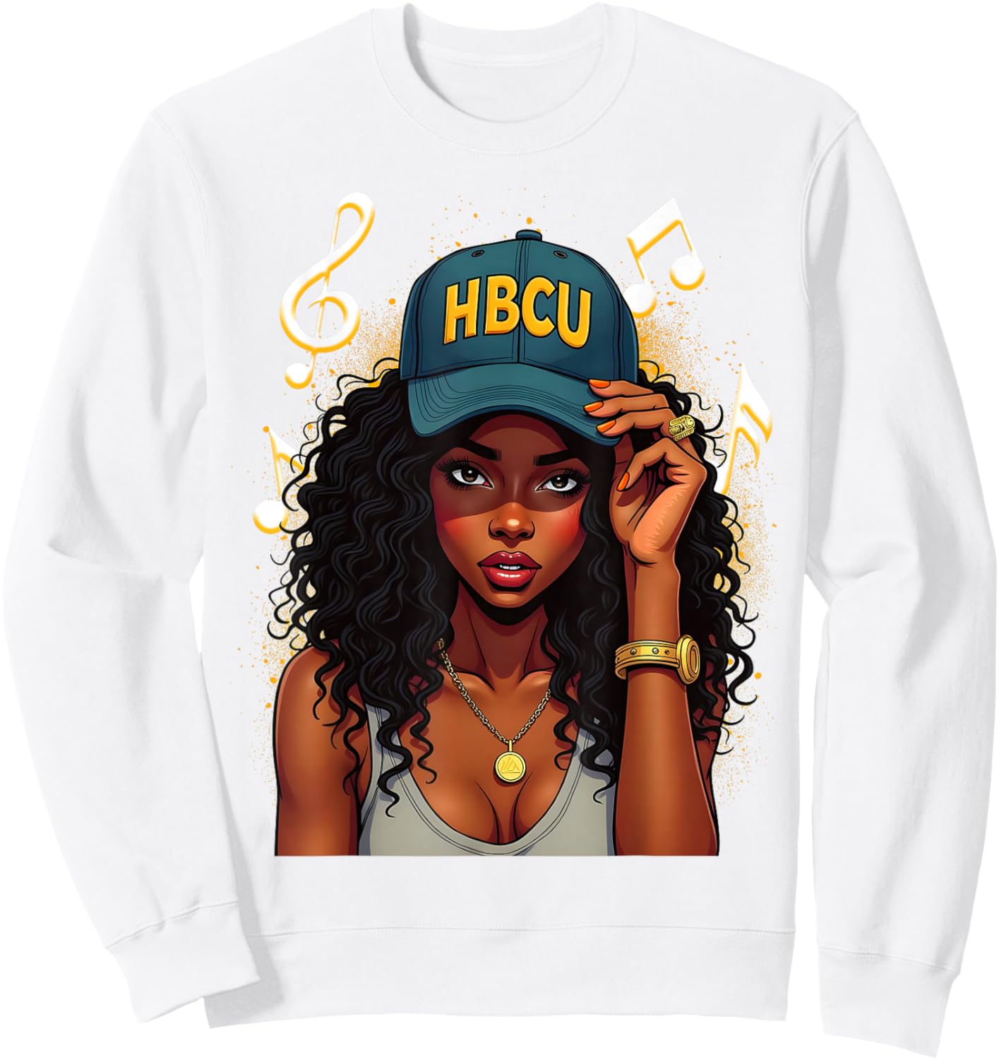 Black History Month HBCU Teacher Student Afro Women Girls Sweatshirt - Sweatshirt | White
