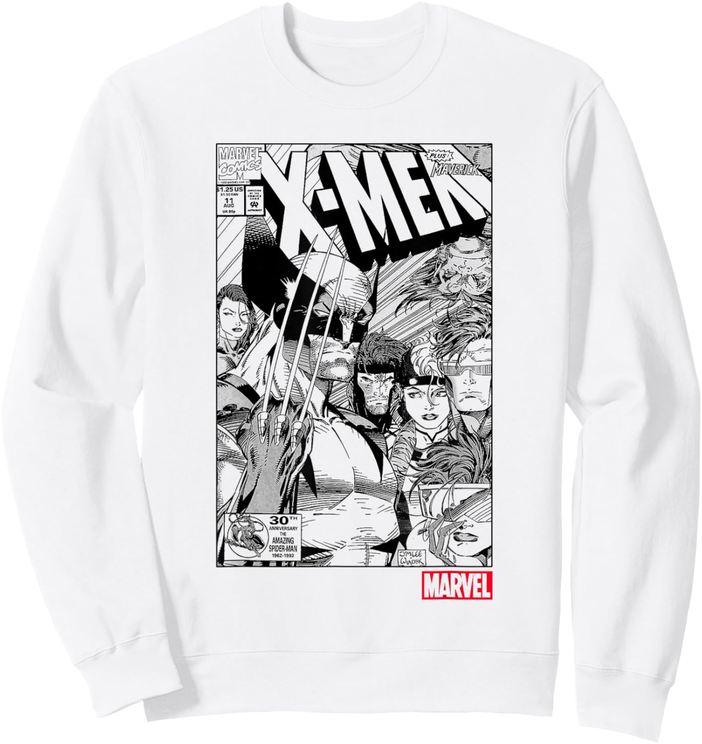 Marvel X-Men Wolverine & Team Retro Comic Cover Sweatshirt - Sweatshirt | White