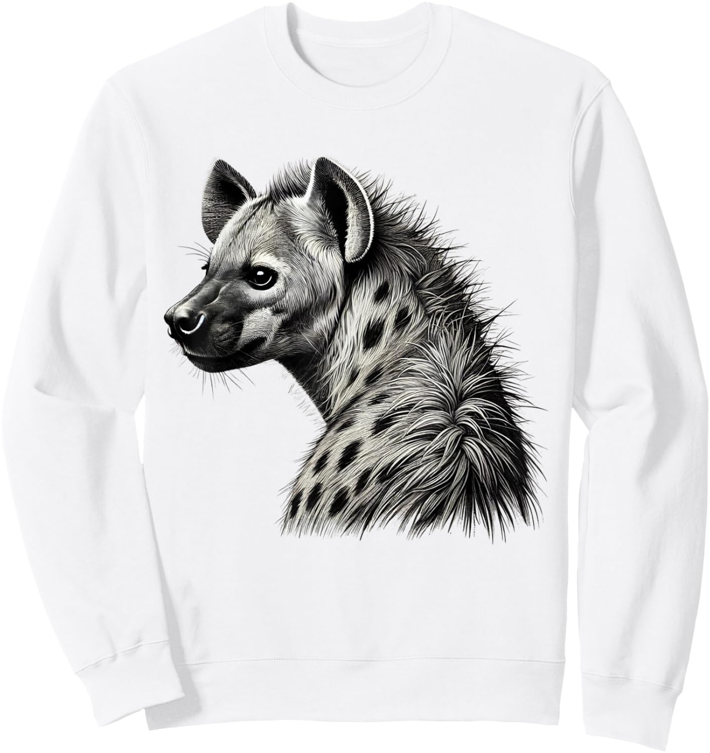 Spotted Hyena Wildlife Design for Hyena Fans Sweatshirt - Sweatshirt | White