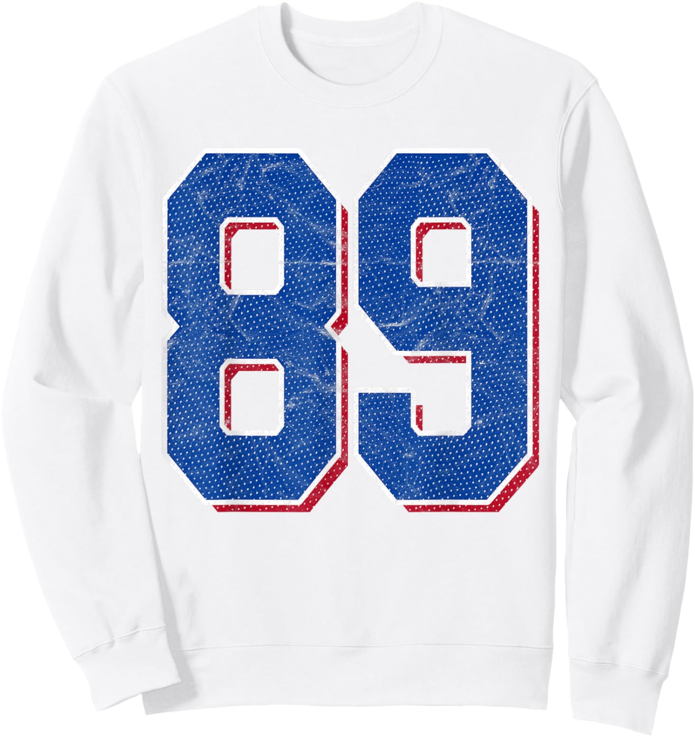 Number 89 Numbered Uniform Sports Team Jersey 89th Birthday Sweatshirt - Sweatshirt | White