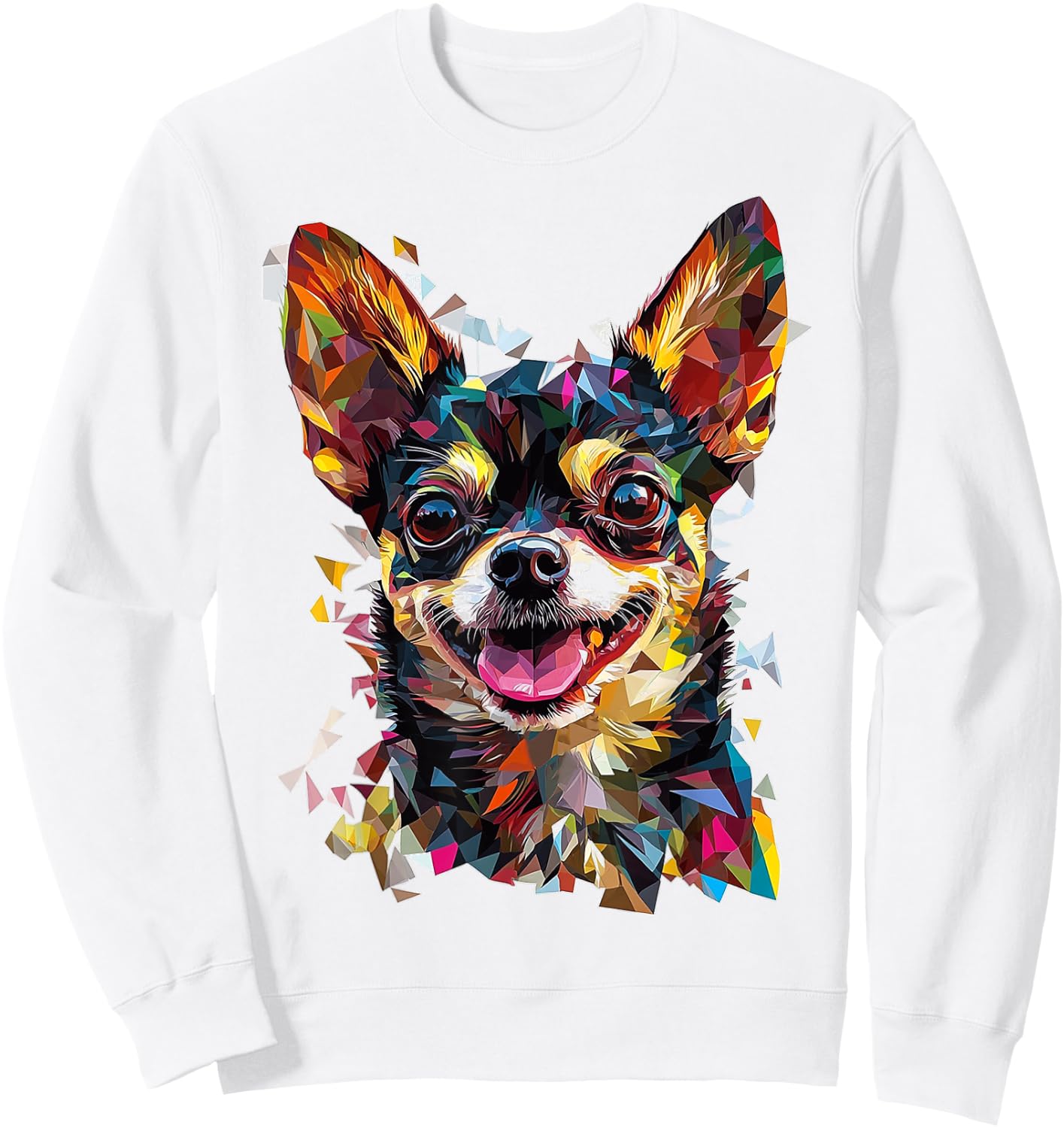 Chihuahua Dog Motif Pet Artwork Chihuahua Men Women Kids Sweatshirt - Sweatshirt | White