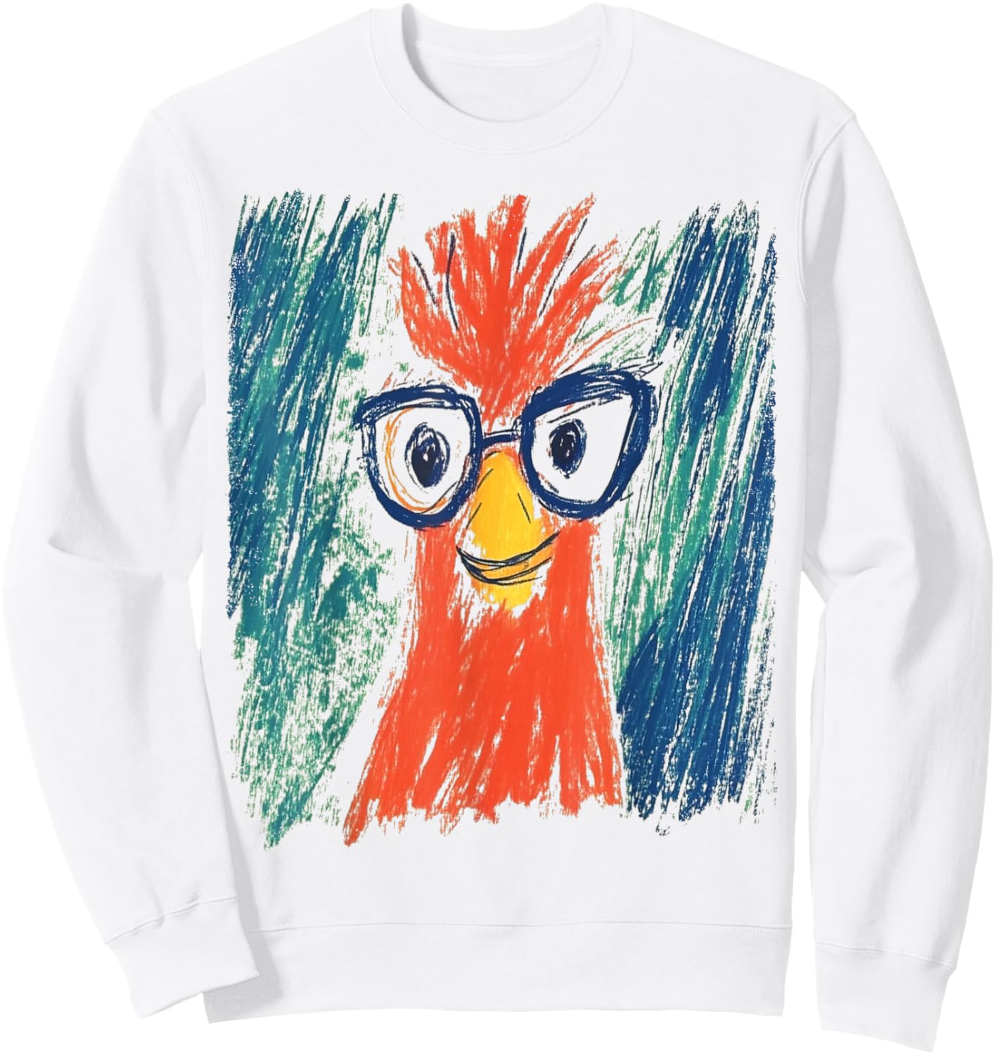 Pop Art Chicken Funny Sweatshirt - Sweatshirt | White