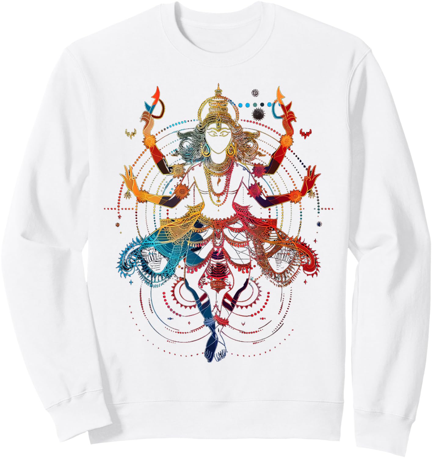 Shiva spiritual hindu god tandava dance yoga meditation Sweatshirt - Sweatshirt | White