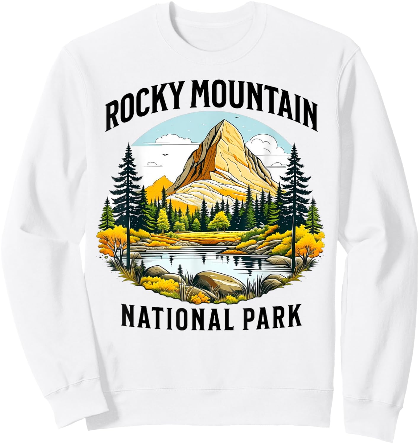 Rocky Mountain National Park Sweatshirt - Sweatshirt | White