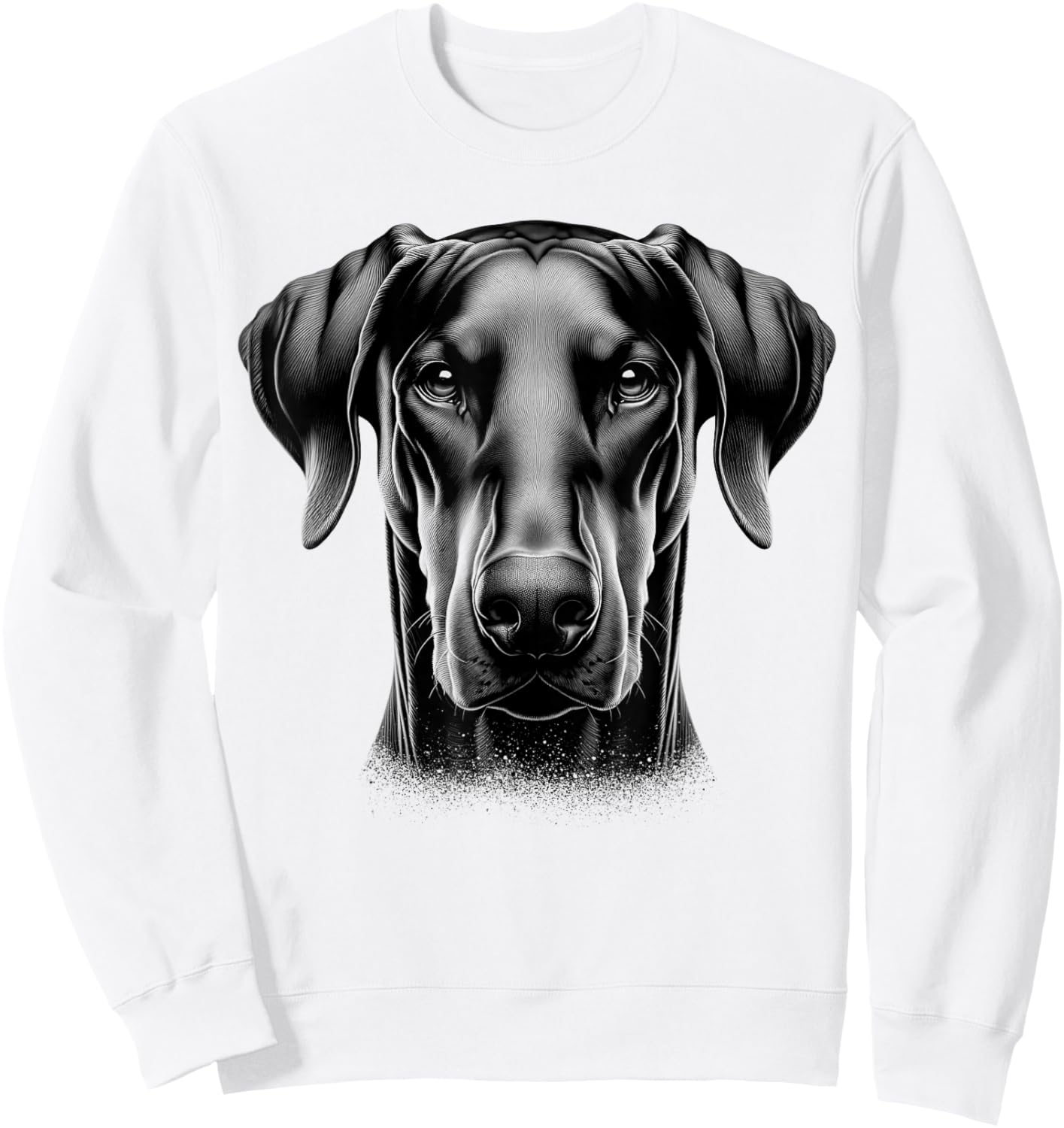Proud Doberman Head with Floppy Ears Sweatshirt - Sweatshirt | White
