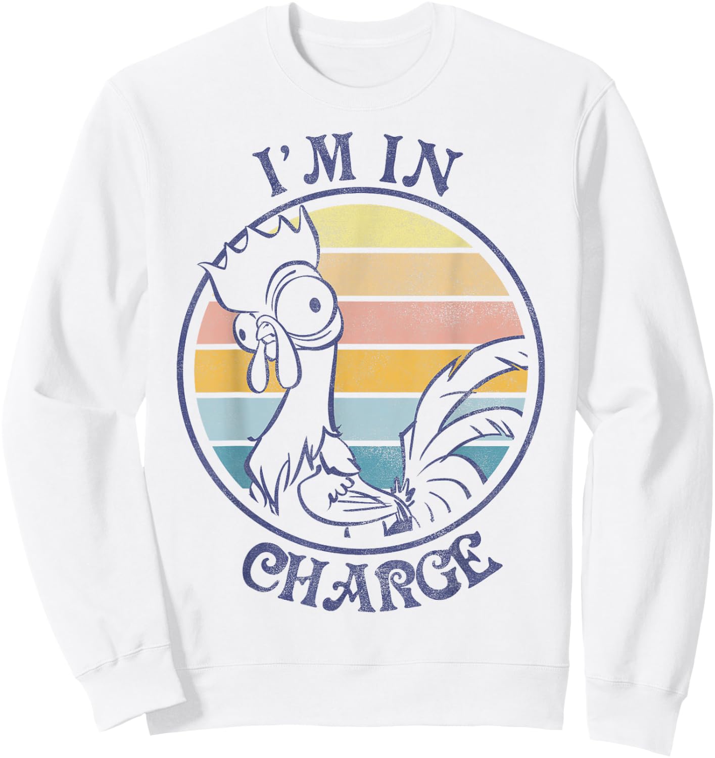 Disney Moana HEI HEI I'm in Charge Sunset Graphic Sweatshirt - Sweatshirt | White