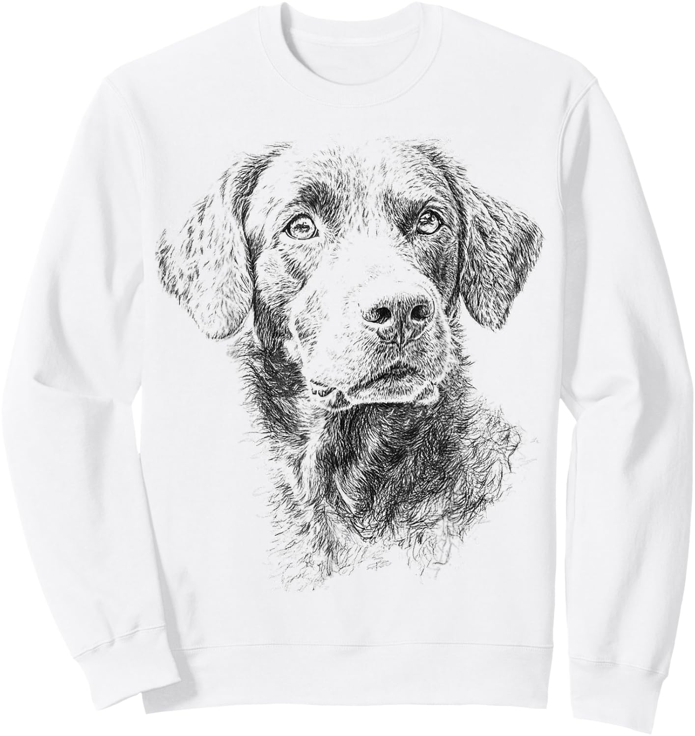 Chesapeake Bay Retriever Dog Motif Pet Artwork Sweatshirt - Sweatshirt | White