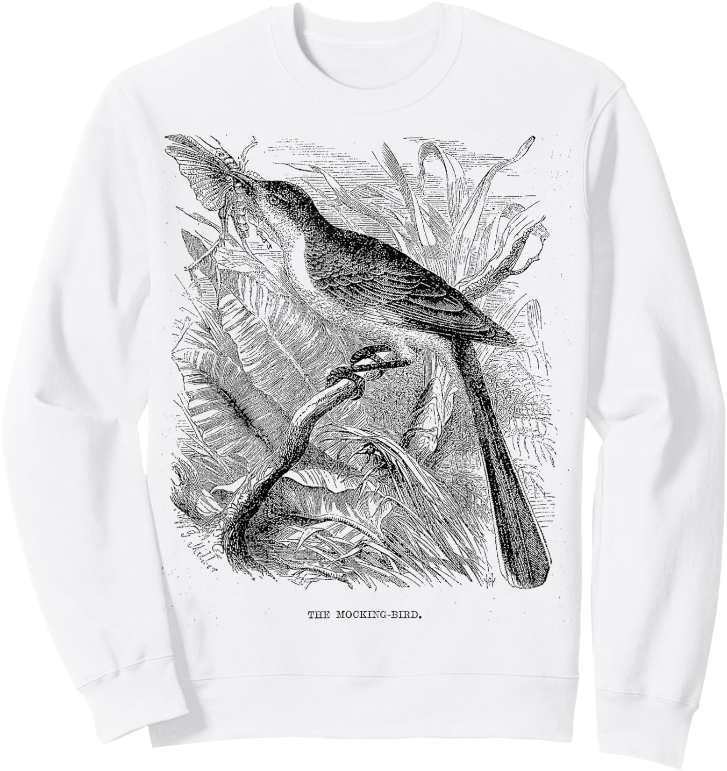 Mockingbird bird Texas Vintage Mockingbird bird Texas Sweatshirt - Sweatshirt | White