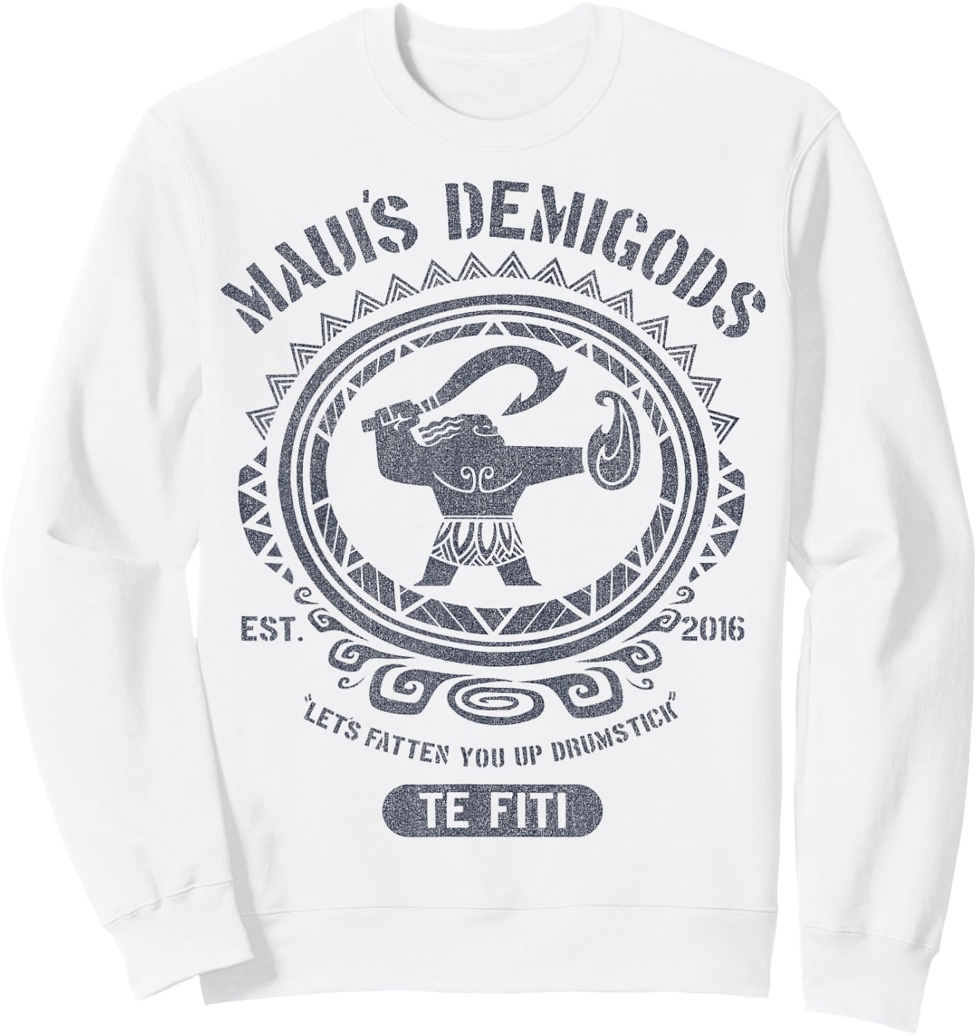 Disney Moana Maui's Demigods Artsy Circle Portrait Sweatshirt - Sweatshirt | White