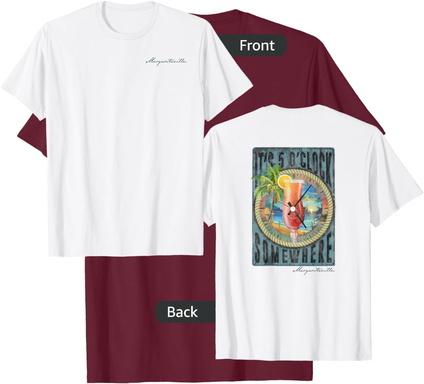 5 O'Clock Somewhere T-Shirt - T-Shirt | Maroon