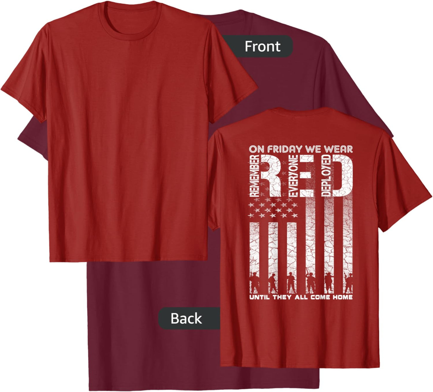 Red Friday Military shirt On Friday We Wear Red Veteran T-Shirt - T-Shirt | Maroon