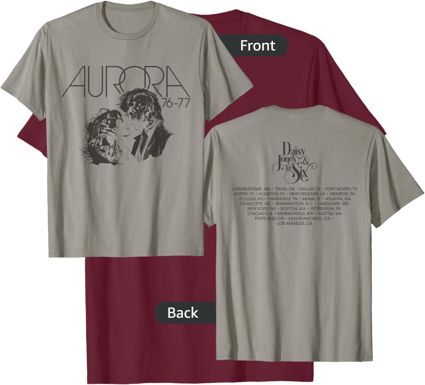Daisy Jones & the Six - Aurora Vintage T-Shirt - T-Shirt | Maroon