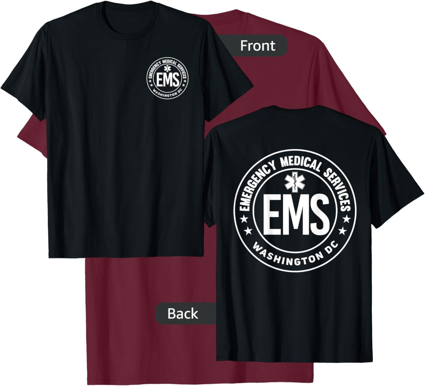 Washington D.C. EMS Emergency Medical Services EMT T-Shirt - T-Shirt | Maroon