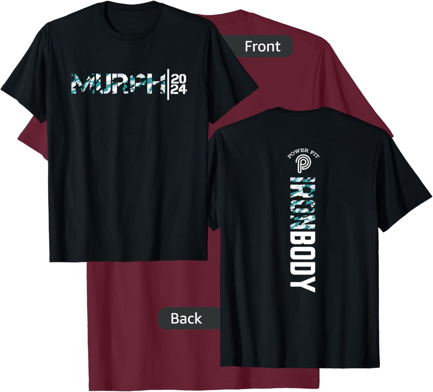 Murph Iron Body Amarillo Dark T-Shirt - T-Shirt | Maroon