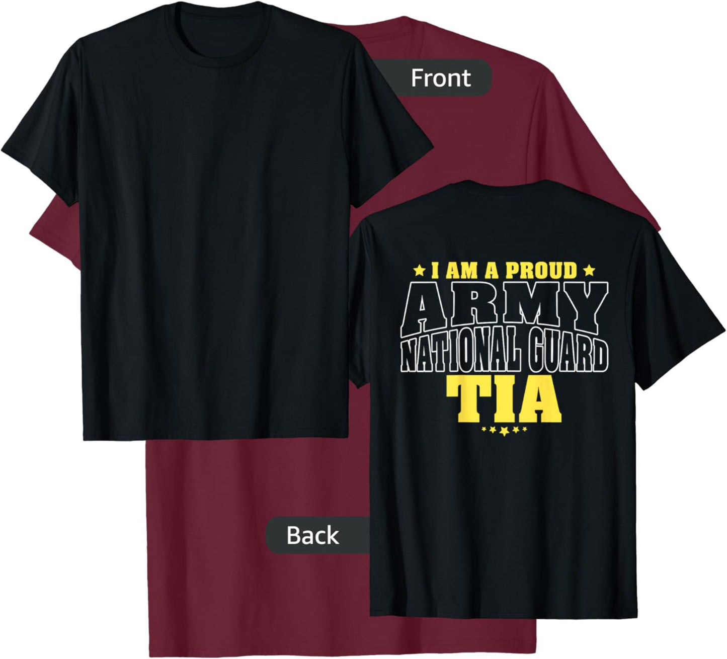 I Am A Proud Army National Guard Tia - Military Aunt Family T-Shirt - T-Shirt | Maroon