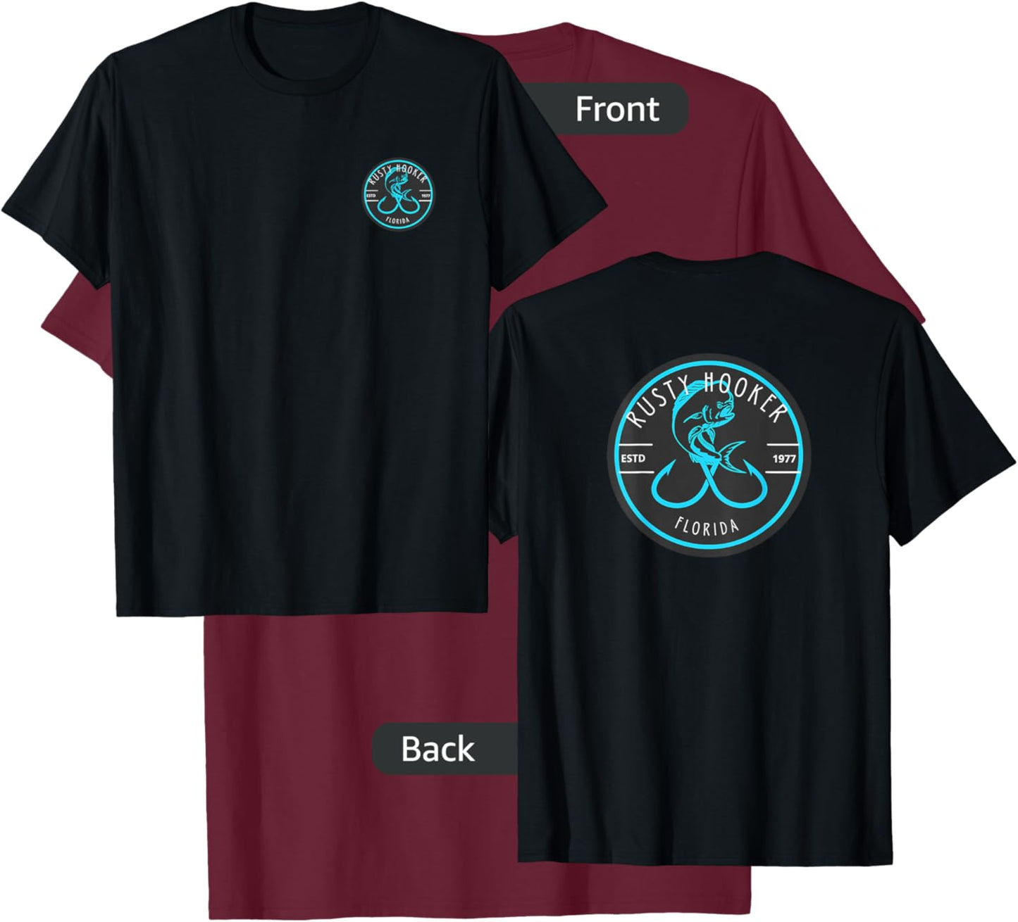 Rusty Hooker T-Shirt - T-Shirt | Maroon