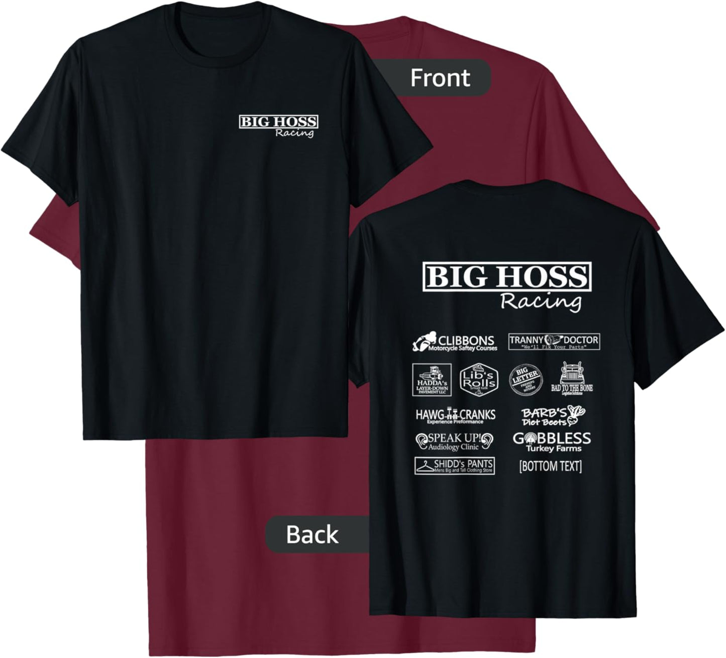 Big Hoss Racing T-Shirt - T-Shirt | Maroon