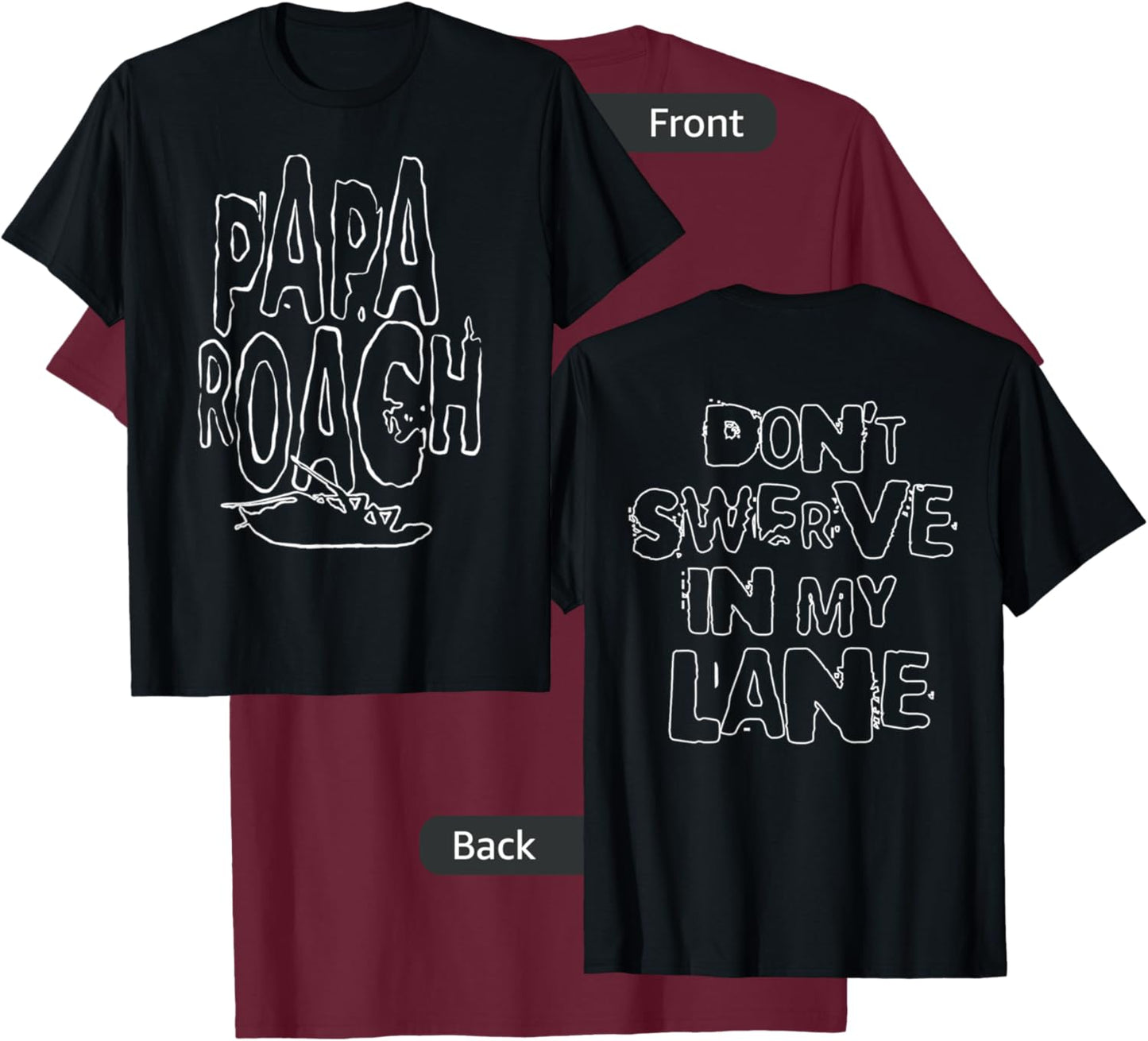 Papa Roach - Official Merchandise - Swerve T-Shirt - T-Shirt | Maroon