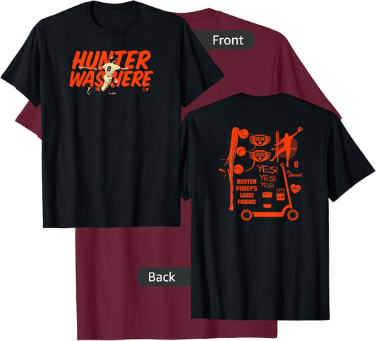 Officially Licensed Hunter Pence Shirt - Hunter Was Here T-Shirt - T-Shirt | Maroon