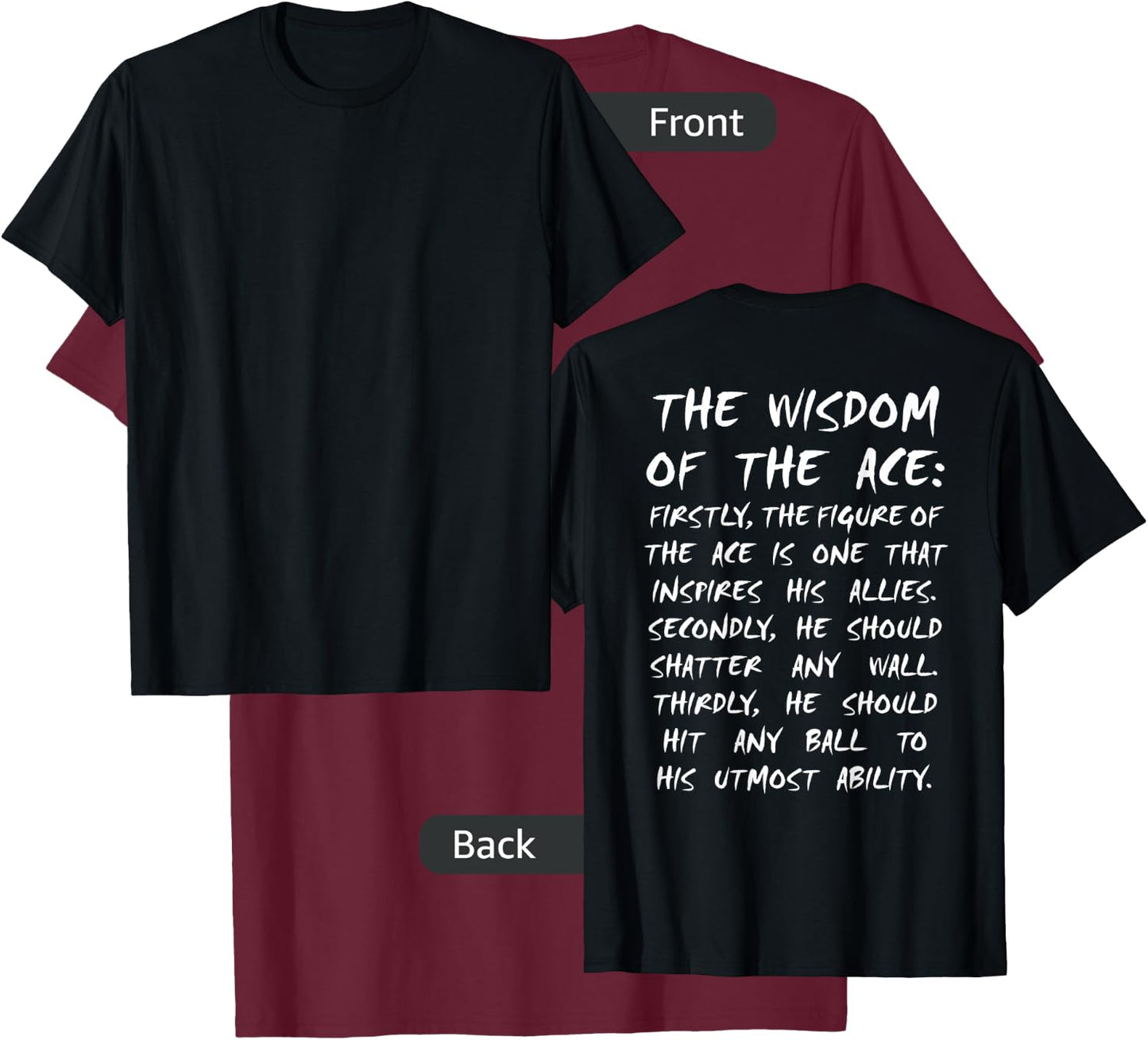 Ace Owl Volleyball Wisdom Anime Manga Cosplay T-Shirt - T-Shirt | Maroon