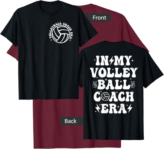Funny In My Volleyball Coach Era Coach Volleyball Player Dad T-Shirt - T-Shirt | Maroon