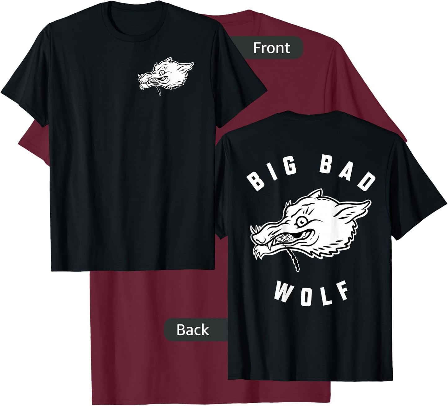 Bad Wolf T-Shirt - T-Shirt | Maroon