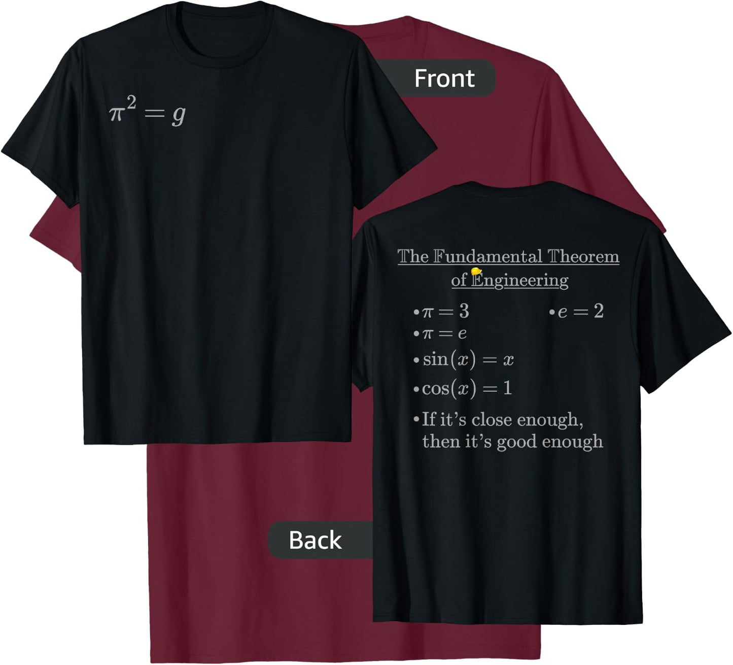 Fundamental Theorem of Engineering 2 T-Shirt - T-Shirt | Maroon