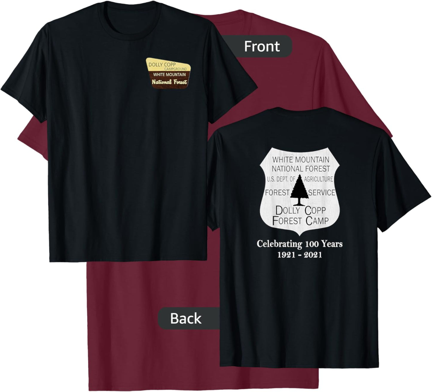 Dolly Copp Campground Centennial T-Shirt - T-Shirt | Maroon
